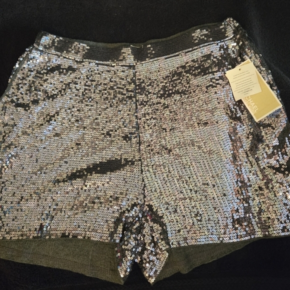 MICHAEL Michael Kors Sequin Silver Women's Shorts NWT